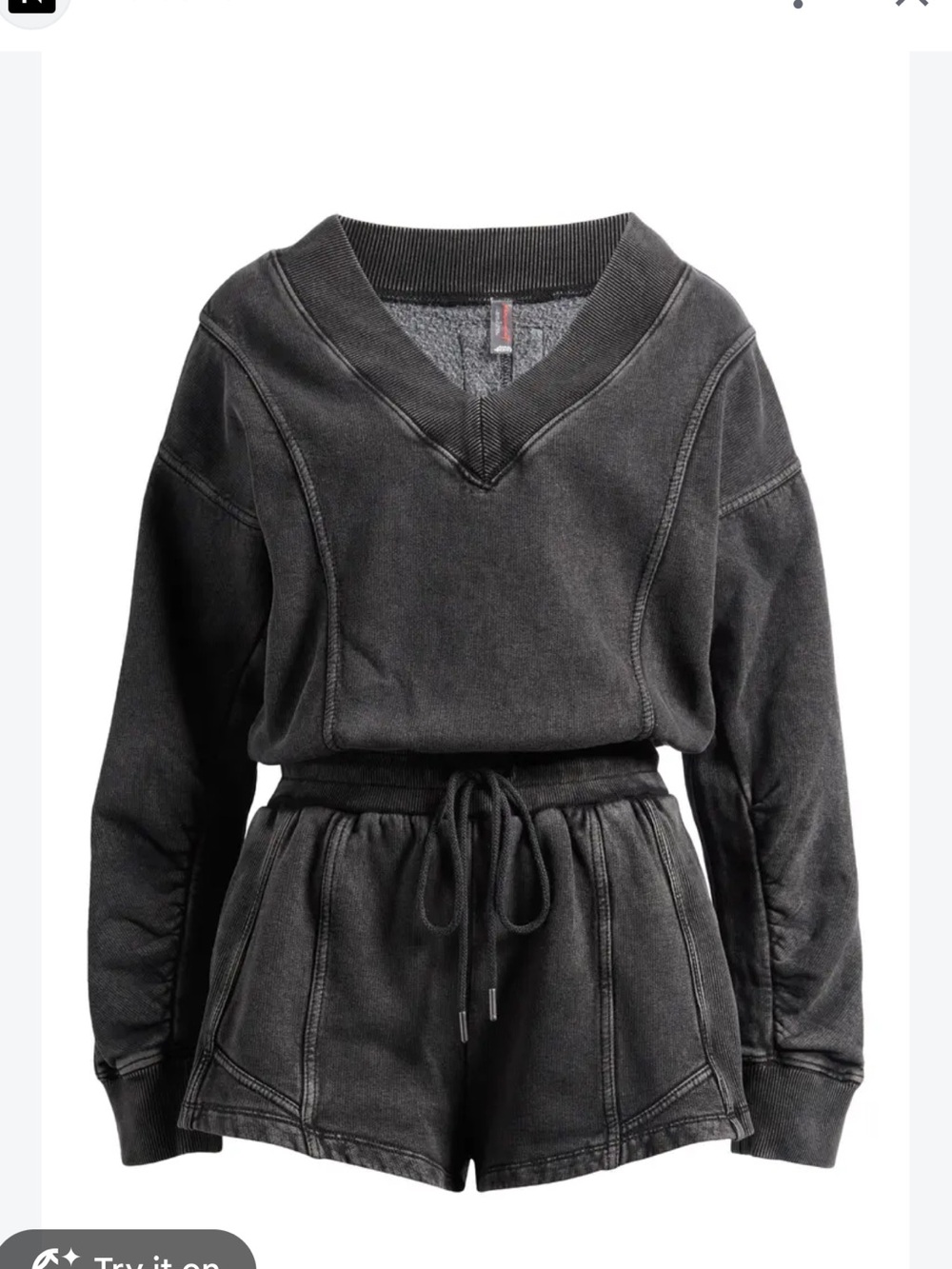 Free people intercept romper black